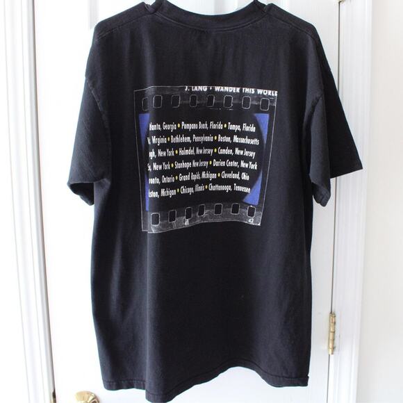 Black Vintage 90's Johnny Lang Graphic Band Tee - Picture 4 of 5